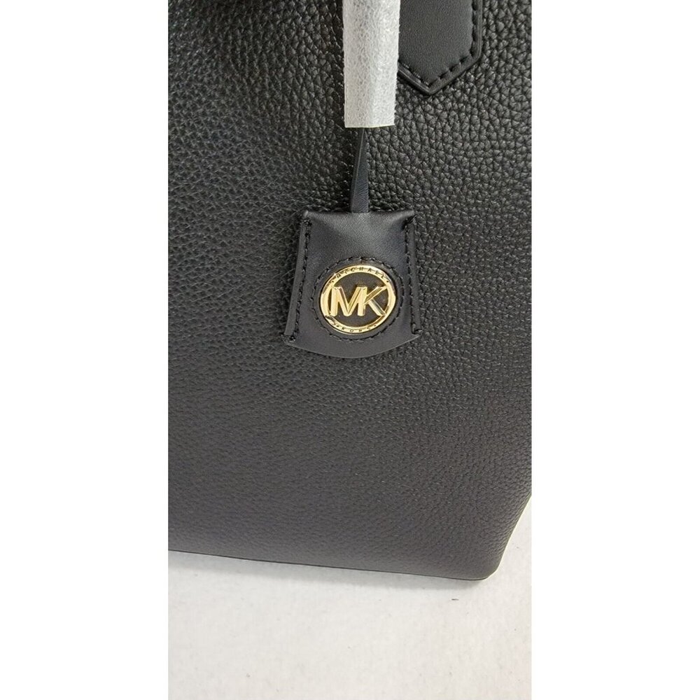 Michael Kors Jane Womens Black Large Tote Pebbled Leather Bag Shoulder Strap NWT - Picture 5 of 10